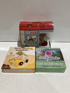 BOX OF KIDS ITEMS INCLUDING PIPI MAX CHILDRENS TOY