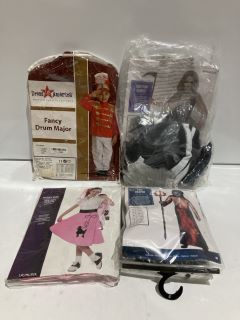 BOX OF GENERAL ITEMS INCLUDING DRESS UP AMERICA FANCY DRUM MAJOR