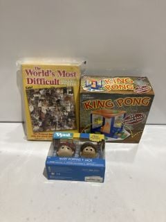 BOX OF KIDS ITEMS INCLUDING HGL ATOMIC FIDGET BALL