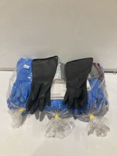 BOX OF ITEMS INCLUDING ANSELL CHEMICAL RESISTANCE GLOVES