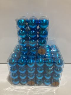 1 X BOX OF LARGE BLUE BAUBLE SET