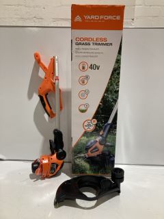 2 X YARD FORCE CORDLESS GRASS CUTTER