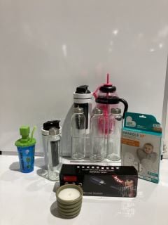 BOX OF ASSORTED ITEMS TO INCLUDE KONNECTED+ 25OZ METAL WATER BOTTLE