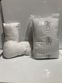 BOX OF ASSORTED ITEMS TO INCLUDE SOFT COTTON PILLOWS (2 PK)