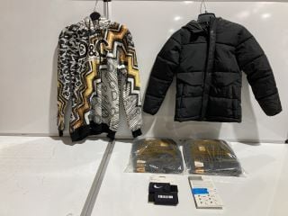 QTY OF KIDS CLOTHING TO INCLUDE JACK & JONES KIDS COAT - BLACK