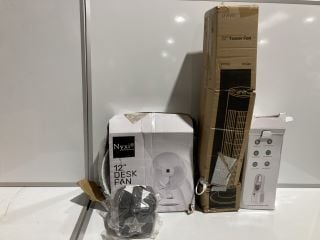 BOX OF ASSORTED ITEMS TO INCLUDE LIVIVO 32" TOWER FAN