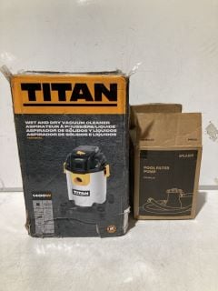 SPLASH POOL FILTER PUMP & TITAN WET AND DRY VACUUM CLEANER