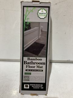 QTY OF HOUSEHOLD ITEMS TO INCLUDE BAMBOO BATHROOM FLOOR MAT - BLACK