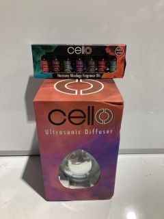 BOX OF ASSORTED ITEMS TO INCLUDE CELLO ULTRASONIC DIFFUSER