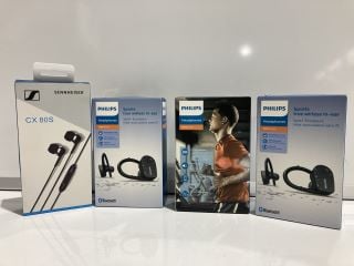 3 PHILIPS 5000 SERIES WIRELESS EARPHONES & SENNHEISER CX 80S TOTAL RRP £130