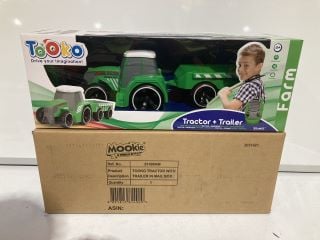 2 MOOKIE TOOKO TRACTOR WITH TRAILER IN MAILBOX