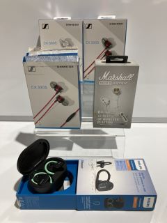 BOX OF ASSORTED TECH ITEMS TO INCLUDE PHILIPS 5000 SERIES WIRELESS EARPHONES