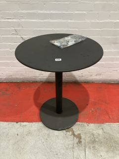 JOHN LEWIS ROUND BLACK TABLE WITH BOLTS