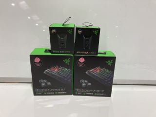 QTY OF RAZER PBT KEYCAPS WITH MOUSE DOCK