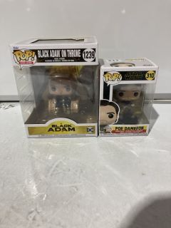 2 X POP FIGURES TO INCLUDE BLACK ADAM