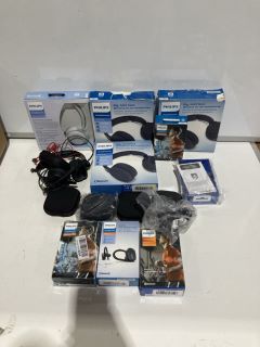 QTY OF ASSORTED ITEMS TO INCLUDE PHILIPS HEADHPHONES