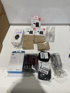 QTY OF ASSORTED ITEMS TO INCLUDE MOTOROLA WATERPROOF EARBUDS