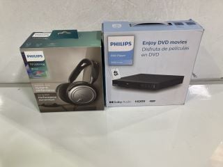 PHILIPS TV LISTENING HEADPHONES TOGETHER WITH A PHILIPS DVD PLAYER