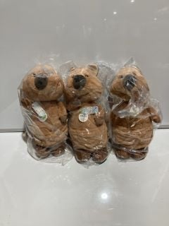 QTY OF QUOKKA MOLA PLUSH TEDDIES