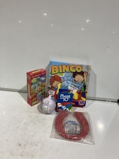 QTY OF ASSORTED ITEMS TO INCLUDE COCOMELON JUMBO DOMINOES