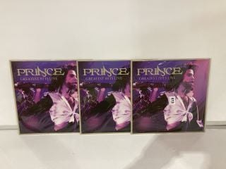 QTY OF ASSORTED ITEMS TO INCLUDE PRINCE GREATEST HITS LIVE VINYL