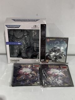 QTY OF ASSORTED ITEMS TO INCLUDE WARHAMMER TERMINATOR FIGURE