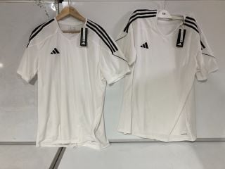 QTY OF ADIDAS TIRO 23 JERSEY COLOUR WHITE/BLACK SIZE XL