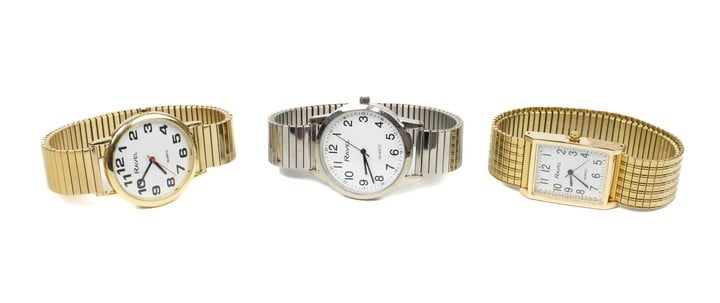 Selection of Three Ravel Stainless Steel Quartz Watches. Two with Gold Plate. Brief Condition Report: Ex Display (All Currently Running) (VAT Only Payable on Buyers Premium)