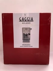 MANUAL COFFEE MACHINE GAGGIA MILANO MODEL GRANGAGGIA RED COLOUR (P.V.P 120€) - LOCATION 38A.