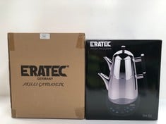 2 X ERATEC MODEL TM 53 BLACK AUTOMATIC KETTLES WITH TEMPERATURE ADJUSTMENT (SEALED) - LOCATION 38A.