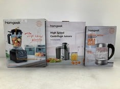 3 X HOMEGEEK KITCHEN ITEMS INCLUDING JUICE SQUEEZER - LOCATION 26A.