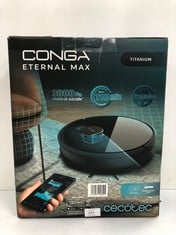 CECOTEC ROBOT HOOVER AND FLOOR MOPPER CONGA ETERNAL MAX TITANIUM. POWER 3000 PA, AUTONOMY 110MIN, PROGRAMMING, 3 LEVELS OF POWER AND SCRUBBING, APP, MULTIFUNCTION BRUSH, 05844 (P.V.P 179€) - LOCATION