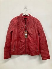 URBAN 5884 ANGELINA RED LEATHER JACKET SIZE 5XL (TOTAL P.V.P 120€) - LOCATION 22B.