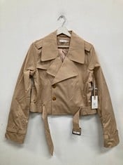 GOOD AMERICAN BEIGE SHORT TRENCH COAT SIZE S/M (TOTAL P.V.P 187€) - LOCATION 22B.