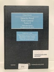 LIBRO DE DERECHO PENAL PARTE GENERAL TOMO II THOMSON REUTERS - LOCATION 10B.