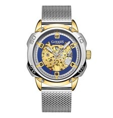 GAMAGES OF LONDON LIMITED EDITION HAND ASSEMBLED BIONIC AUTOMATIC BLUE WATCH – SKU:GA1701