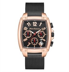 LIMITED EDITION MANN EGERTON HAND ASSEMBLED IMPACT IN ROSE BLACK WATCH – SKU: ME0114