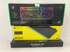 3 X ELECTRONICS ITEMS VARIOUS MAKES AND MODELS INCLUDING RAZER HUNSTSMAN V2 KEYBOARD (PARTS MAY BE MISSING) - LOCATION 7B.