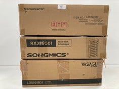 3 X SONGMICS AND VASAGLE FURNITURE VARIOUS MODELS INCLUDING RXJ36G01 (PARTS MAY BE MISSING) - LOCATION 11B.