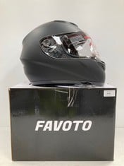 LOTUS FULL FACE HELMET FAVOTO BRAND MATT BLACK COLOUR SIZE S - LOCATION 23B.