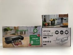 3 X ASSORTED KITCHEN ITEMS INCLUDING BLUSMART VACUUM PACKING MACHINE - LOCATION 40B.