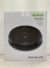 IROBOT ROOMBA 692 ROBOT HOOVER WITH WI-FI CONNECTION, THREE-STAGE CLEANING SYSTEM, PERSONALISED SUGGESTIONS, COMPATIBLE WITH YOUR VOICE ASSISTANT, BLACK (TOTAL P.V.P 340€) - LOCATION 28B.