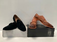 2 X SHOES VARIOUS BRANDS AND SIZES INCLUDING MELVIN & HAMILTON SHOES SIZE 45 BLACK - LOCATION 25C.