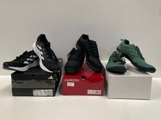 3 X SHOES VARIOUS BRANDS AND SIZES INCLUDING ADIDAS MODEL RESPONDS SIZE 43 1/3 COLOUR BLACK - LOCATION 25C.