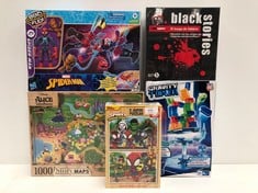 5 X ASSORTMENT OF BOARD GAMES INCLUDING MARVEL JUNIOR PUZZLES - LOCATION 22C.