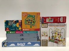 8 X VARIETY OF GAMES FOR TODDLERS INCLUDING BOOK HOW TO ORDER THE WORLD - LOCATION 18C.