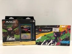 2 X PACKS OF MAGIC THE GATHERING COMMANDER MASTERS CARDS AND COMMANDER DECK - LOCATION 18C.