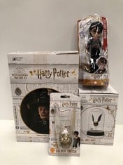 4 X HARRY POTTER ITEMS INCLUDING GOLDEN SNITCH - LOCATION 10C.