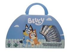 6 X BLUEY- STATIONERY SET, MANULIDADES, DRAWING CASE, ARTISTIC AND CREATIVE ACTIVITIES, BLUE COLOUR, OFFICIAL PRODUCT (CYP BRANDS) - LOCATION 10C.