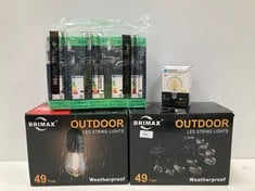 4 X BULBS FOR INDOOR AND OUTDOOR VARIOUS MODELS INCLUDING PACK OF 10 BULBS - LOCATION 19C.